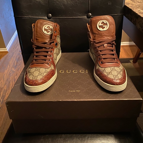 Gucci Other - Gucci Hi Top Sneakers Size 7.5